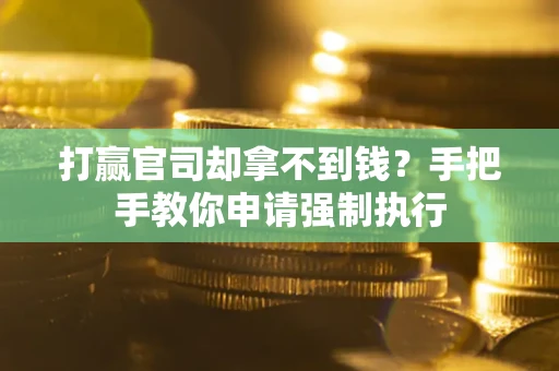 北京打赢官司却拿不到钱？手把手教你申请强制执行