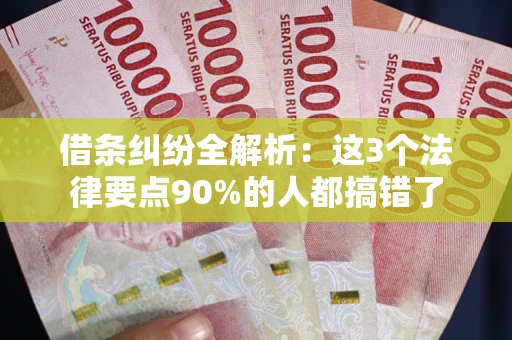 北京借条纠纷全解析：这3个法律要点90%的人都搞错了