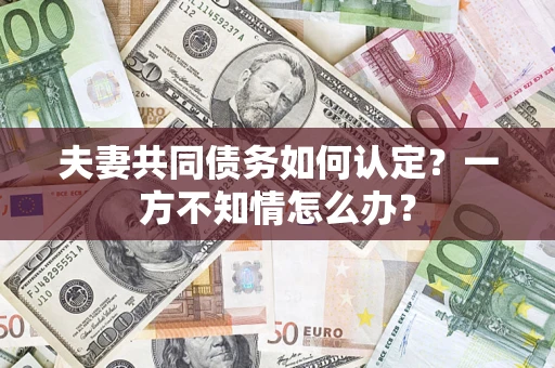 北京夫妻共同债务如何认定？一方不知情怎么办？