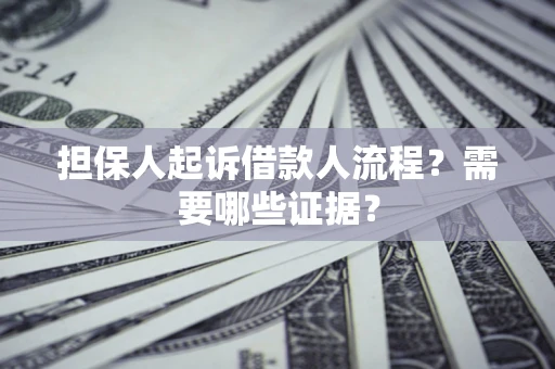 北京担保人起诉借款人流程?需要哪些证据? 北京担保人起诉借款人流程?需要哪些证据?