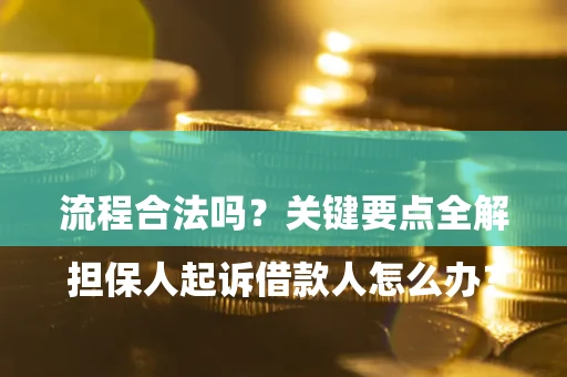 北京

担保人起诉借款人怎么办？流程合法吗？关键要点全解析