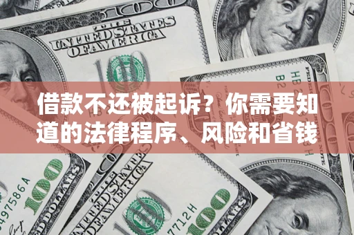 北京借款不还被起诉？你需要知道的法律程序、风险和省钱技巧
